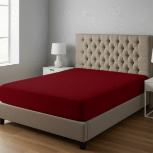 Jersey Fitted Bedsheet-Maroon