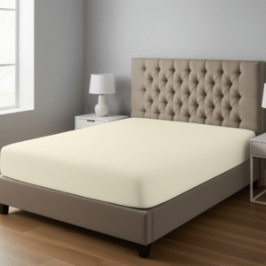 Jersey Fitted Bedsheet-Biege